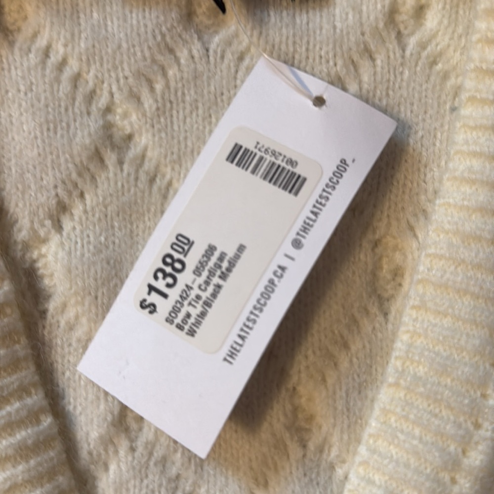 NWT The Latest Scoop x Fore, Embellished cable-knit cardigan - Picture 5 of 7